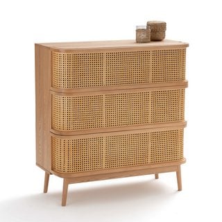 LA REDOUTE LAORA CANE CHEST OF 3 DRAWERS. RRP - £650: LOCATION - B7