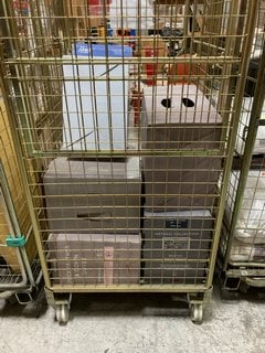 CAGE OF ASSORTED JOHN LEWIS & PARTNERS BEDDING ITEMS TO INCLUDE NATURAL DUCK FEATHER & DOWN SUPER KING SIZE DUVET (CAGE NOT INCLUDED): LOCATION - A1