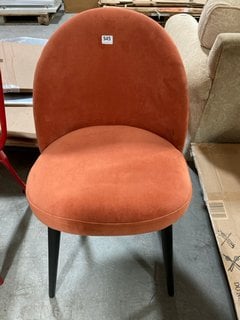 LOW BACK FABRIC DINING CHAIR IN PEACH: LOCATION - A1