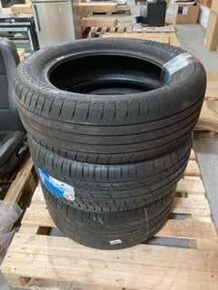 3 X ASSORTED TIRES TO INCLUDE BRIDGESTONE TURANZA T005 TIRE SIZE 235/55R18: LOCATION - A3