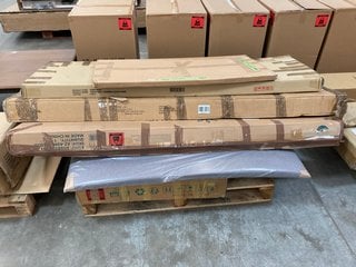 PALLET OF ASSORTED INCOMPLETE FLAT PACK FURNITURE COMPONENTS: LOCATION - A3 (KERBSIDE PALLET DELIVERY)