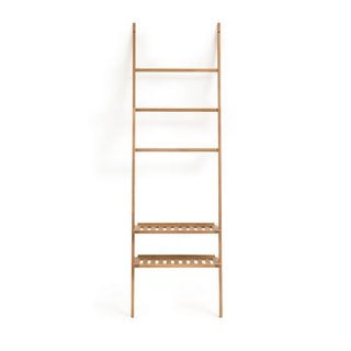 LA REDOUTE INTERIEURS KIARI TEAK FINISH OILED ACACIA LADDER SHELF. RRP - £110: LOCATION - D3