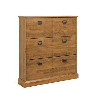 LA REDOUTE INTERIEURS LINDLEY SHOE CABINET, 3 PULL DOWN DOORS. RRP - £450: LOCATION - D4