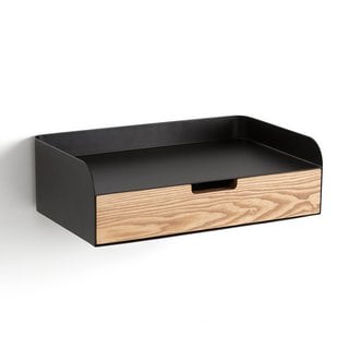 LA REDOUTE INTERIEURS REZA ASH VENEER WALL SHELF. RRP - £150: LOCATION - D4