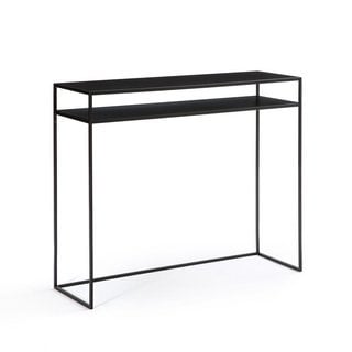 LA REDOUTE INTERIEURS HIBA 2-TIER METAL CONSOLE. RRP - £299: LOCATION - D4