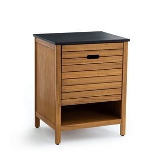 LA REDOUTE INTERIEURS SATURN 60CM ACACIA VANITY UNIT. RRP - £275: LOCATION - D4