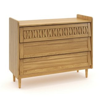 LA REDOUTE INTERIEURS MALU SOLID PINE CHEST OF 3 DRAWERS. RRP - £350: LOCATION - D5