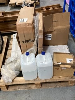 PALLET OF ASSORTED ITEMS TO INCLUDE 2 X GREENOX ADBLUE EXP: 12/09/25 (PLEASE NOTE: 18+YEARS ONLY. ID MAY BE REQUIRED): LOCATION - A6 (KERBSIDE PALLET DELIVERY)