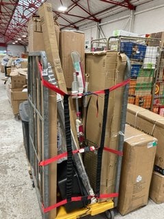 CAGE OF ASSORTED HOUSEHOLD ITEMS TO INCLUDE ZEBRA DAY AND NIGHT BLIND (CAGE NOT INCLUDED): LOCATION - A6 (KERBSIDE PALLET DELIVERY)