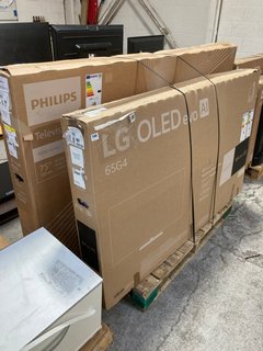 (COLLECTION ONLY) PALLET OF ASSORTED TVS (SPARES & REPAIRS, MAIN BOARD REMOVED) TO INCLUDE LG OLED EVO AI 65" TV - MODEL NO. OLED65G46LS: LOCATION - A1