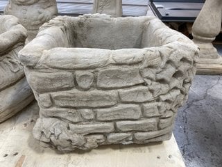 (COLLECTION ONLY) STONEWORK SMALL IVY BRICK WELL PLANTER: LOCATION - A3