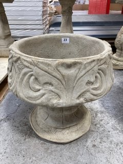 (COLLECTION ONLY) STONEWORK SMALL ELEGANT GARDEN PLANTER: LOCATION - A3