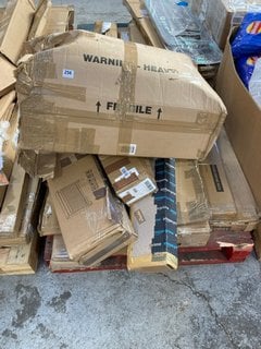 PALLET OF ASSORTED FURNITURE ITEMS TO INCLUDE ARLINGTON MEDIUM RADIATOR COVER: LOCATION - B2 (KERBSIDE PALLET DELIVERY)