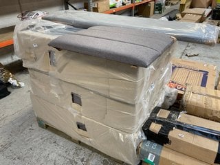 PALLET OF ASSORTED DIVAN BASES TO INCLUDE 4X6FT DIVAN BASE IN DARK GREY: LOCATION - B5