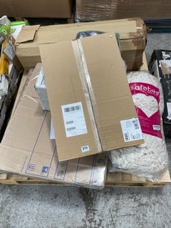 PALLET OF ASSORTED HOUSEHOLD ITEMS TO INCLUDE SAFENED PAPER WOOL: LOCATION - B6