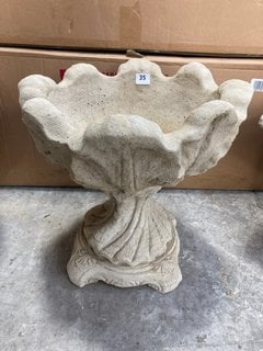 (COLLECTION ONLY) STONEWORK MEDIUM FLOWING URN GARDEN PLANTER: LOCATION - A3