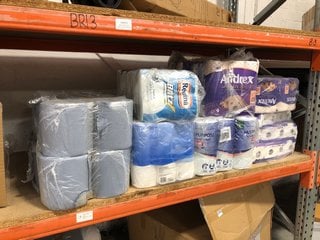 QTY OF ASSORTED ITEMS TO INCLUDE QTY OF ANDREX ULTIMATE QUILTS TOILET PAPER: LOCATION - BR13