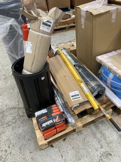 PALLET OF ASSORTED INDUSTRIAL ITEMS TO INCLUDE 5 X TRAFFIC CONES: LOCATION - A5 (KERBSIDE PALLET DELIVERY)