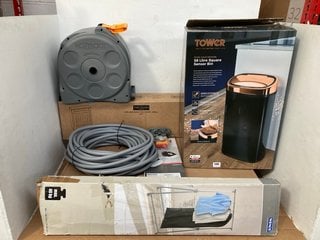 QTY OF ASSORTED HOUSEHOLD ITEMS TO INCLUDE TOWER ROSE GOLD EDITION 58L SQUARE SENSOR BIN: LOCATION - WH4