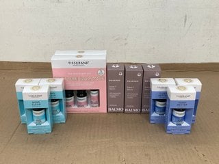 QTY OF BEAUTY ITEMS TO INCLUDE TISSERAND THE DISCOVERY KIT RESTORE BALANCE BODY OILS: LOCATION - E7