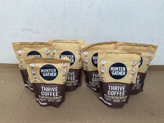 QTY OF 300G HUNTER & GATHER ALL IN ONE RECIPE THRIVE COFFEE INSTANT BUTTER BLEND BAGS - BBE 06/2026: LOCATION - E7