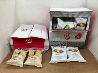 3 X BOXES OF PATATAS TORRES FOOD ITEMS TO INCLUDE TORRES TAPAS VINEGAR FLAVOURED CHIPS - BBE 06/08/2025: LOCATION - E9