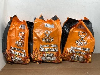 3 X BAGS OF BIG K INSTANT LIGHTING CHARCOAL: LOCATION - E9