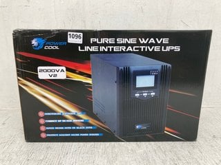 POWER COOL 2000VA V2 PURE SINE WAVE LINE INTERACTIVE UPS MONITORING SOFTWARE MACHINE - RRP £175: LOCATION - E10