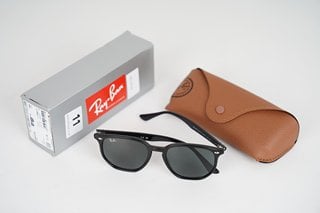 RAYBAN ORB4306 UNISEX SUNGLASSES - BLACK - RRP £144: LOCATION - BOOTH