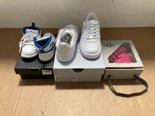 3 X ASSORTED CHILDRENS SHOES IN VARIOUS SIZES TO INCLUDE KIDS NIKE FORCE 1 LOW UK SIZE 11.5: LOCATION - WH10