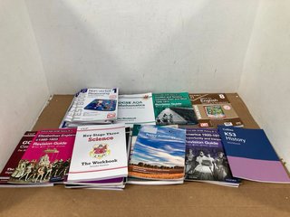 QTY OF ASSORTED MATHS AND ENGLISH REVISION BOOKS TO INCLUDE GCSE AQA MATHS WORKBOOK: LOCATION - H14