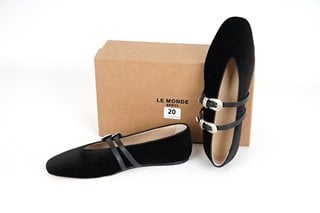 LE MONDE BERYL CLAUDIA WEST SLIPPERS - BLACK - UK SIZE 9 - RRP £445: LOCATION - BOOTH