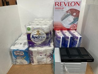 QTY OF ASSORTED HOUSEHOLD ITEMS TO INCLUDE REVLON PEDIPREP SPA: LOCATION - H12