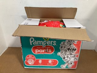 BOX OF PAMPERS LIMITED EDITION PAW PATROL BABY DRY NAPPY PANTS SIZE 5: LOCATION - H10