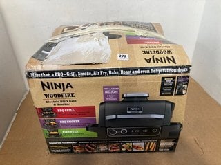 NINJA WOODFIRE ELECTRIC BBQ GRILL & SMOKER - MODEL: OG701UK - RRP:£350: LOCATION - H8