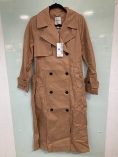 JAEGER PURE COTTON BELTED TRENCH COAT - CAMEL - RRP £199: LOCATION - BOOTH