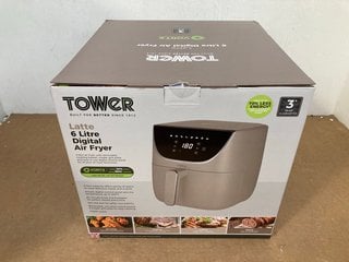 TOWER VORTX 6L LATTE AIR FRYER - MODEL: T17127MSH TO INCLUDE QTY OF WESTFORD MILL TOTE BAGS: LOCATION - H4