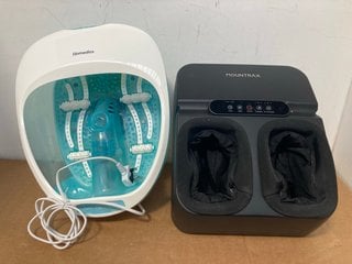 MOUNTRAX FOOT MASSAGER TO INCLUDE HOMEDICS 4 IN 1 RELAXATION LUXURY FOOT SPA WITH HEATER: LOCATION - H1