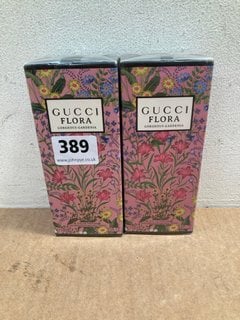 2 X GUCCI FLORA GORGEOUS GARDENIA 100ML EAU DE PARFUM - COMBINED RRP:£270: LOCATION - G1