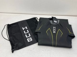 HUUB MENS ARMEA ALL SEASONS THERMAL WETSUIT - BLACK/LIME GREEN - SIZE MEDIUM - RRP £299: LOCATION - BOOTH