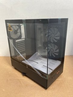 TEMPERED GLASS COMPUTER TOWER CASE IN BLACK: LOCATION - G9