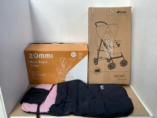 3 X ASSORTED BABY ITEMS TO INCLUDE ZUMMI BUZZ 4-IN-1 TRIKE: LOCATION - F17