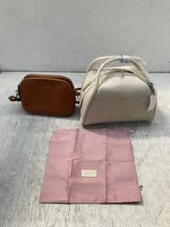 RADLEY LONDON DUKES PLACE MEDIUM ZIPTOP CROSSBODY BAG IN BROWN- RRP:£179 TO INCLUDE KATIE LOXTON WHITE MEDIUM BAG: LOCATION - F12