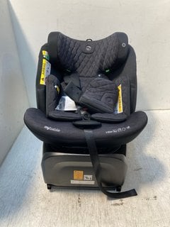 MYBABIE I-SIZE SPIN TOP TETHER CAR SEAT IN BLACK: LOCATION - F12