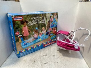 LITTLE TIKES SPLASH BEACH SET TO INCLUDE CARRIAGE DOLLS PRAM BUNDLE: LOCATION - F12