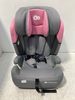 KINDERKRAFT CHILDRENS CAR SEAT IN PINK/GREY: LOCATION - F10