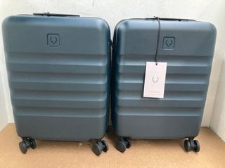 2 X ANTLER ICON STRIPE SUITCASE IN INDIGO BLUE IN MEDIUM: LOCATION - F5