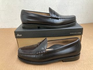 MENS WEEJUNS HERITAGE LARSON LEATHER PENNY LOAFERS IN BROWN UK SIZE 9 - RRP:£195: LOCATION - F5