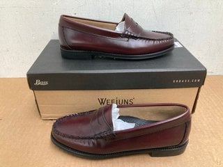 WOMENS WEEJUNS WINE LEATHER EASY PENNY LOAFERS UK SIZE 4 - RRP:£148: LOCATION - F5