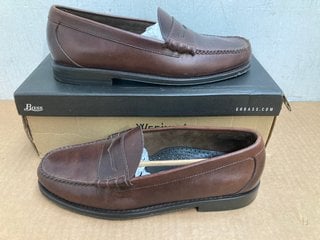 MENS WEEJUNS LARSON PENNY BROWN LEATHER LOAFERS UK SIZE 9.5 - RRP:£160: LOCATION - F5